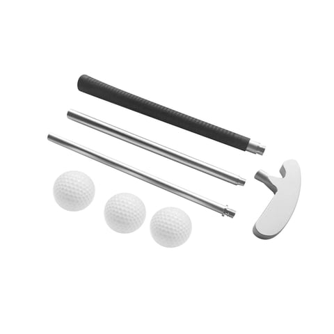 Ioensy - Putter De Golf Telescópico Plegado Con 3 Pelotas De Golf Para Entrenamiento De Entusiastas Del Jardín De Doble Cara