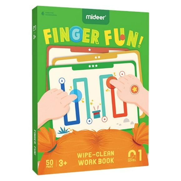 Jugando con los Dedos Workbook Wipe-Clean Nivel 1