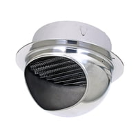 Ioensy - Tapas De Salida De Ventilación De Acero Inoxidable 304 Con Campana De Ventilación De Pantalla De Malla Incorporada De 130 Mm