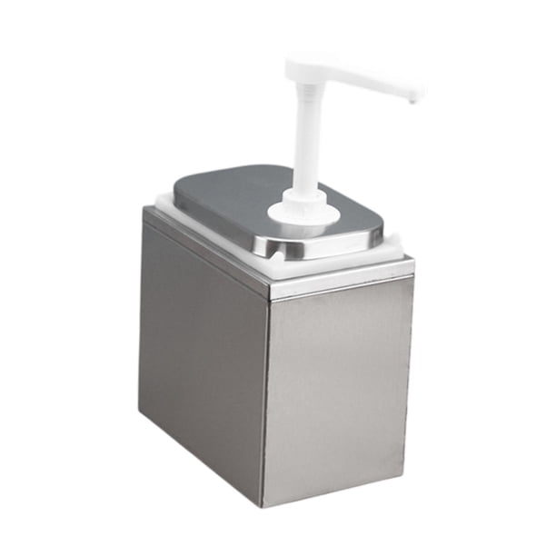 Dispensador De Salsa A Prueba De Fugas Dispensador De Condimentos Con Bomba Para Aceite De Oliva Y Caramelo 2,5 L Con Caja Exterior
