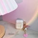thumbnail image 5 of Estuche transparente con llavero para Airpods 2/1 de Minneapolis, diseño de orejas grandes, lazo de perro blanco, corazón y arcoíris, de silicona suave, resistente a los golpes, compatible con el estu, 5 of 7