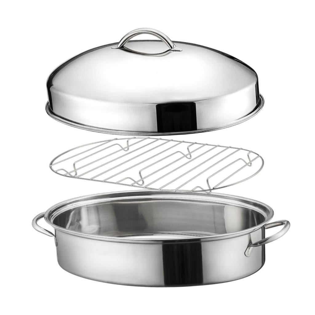 Bothyi - Vaporera Ovalada De 16 Pulgadas Para Pescado, Olla Multiusos Para Pasta, Asador, Patatas, Cereales, Huevos