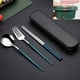 thumbnail image 1 of 3pcs/Set Portuguese Stainless Steel Portable Cutlery Set, Chopsticks Spoon Fork Cutlery Set, 1 of 5