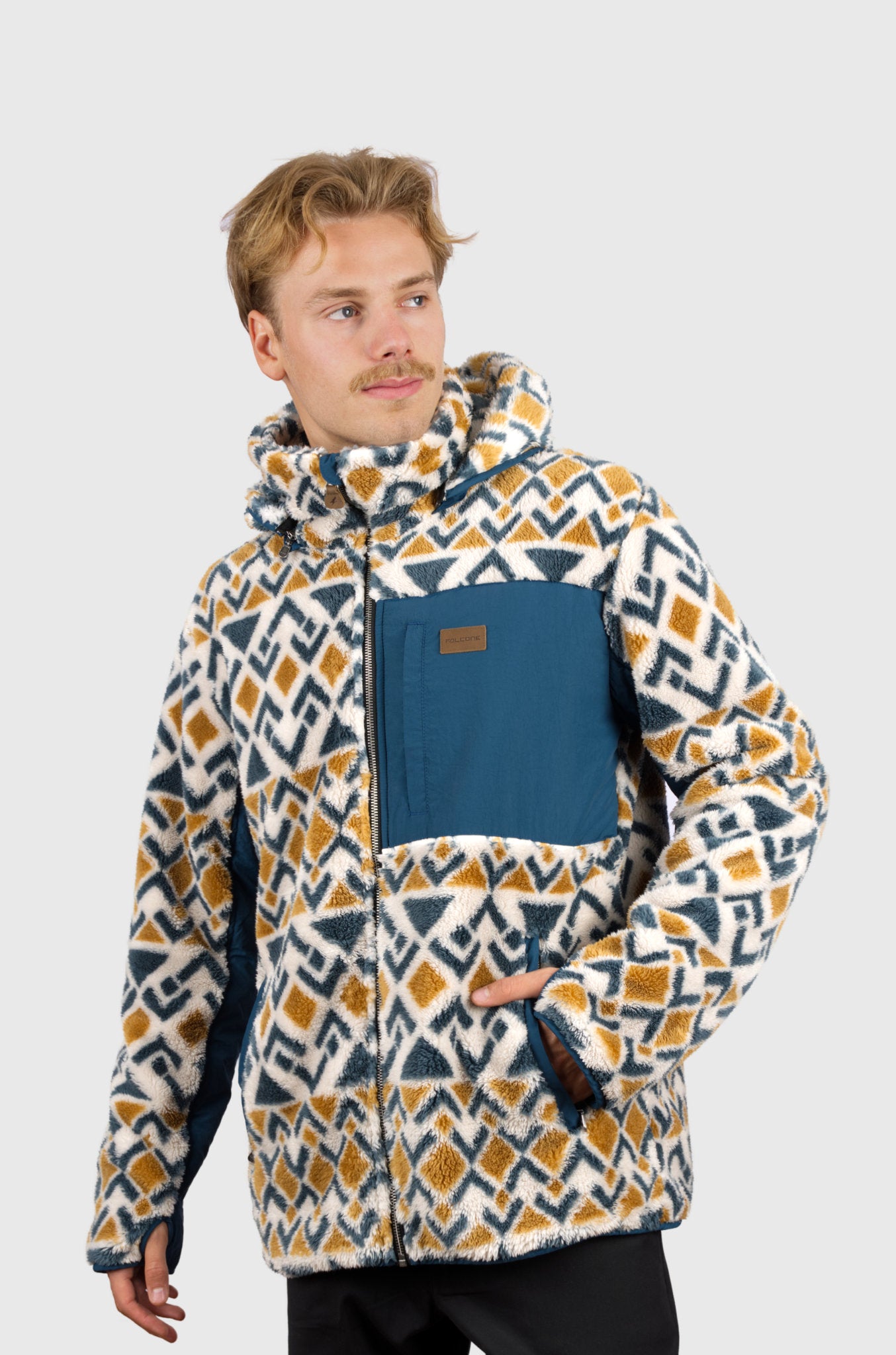 Chaqueta Shaggy Waves Print Hombre Falcone