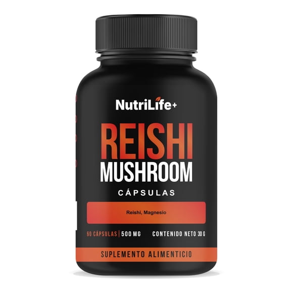 Reishi Mushroom 500mg 60 Capsulas Nutrilife+ Sistema Inmune