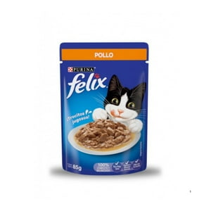 Sobres De Alimento Húmedo Felix Para Gatos 15 Un. (Sabor Pollo)