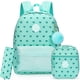 thumbnail image 1 of New Cute hot stamping love backpack Laptop bag girls backpack with Lunchbag and Penbag for school travelling picnic, 1 of 3