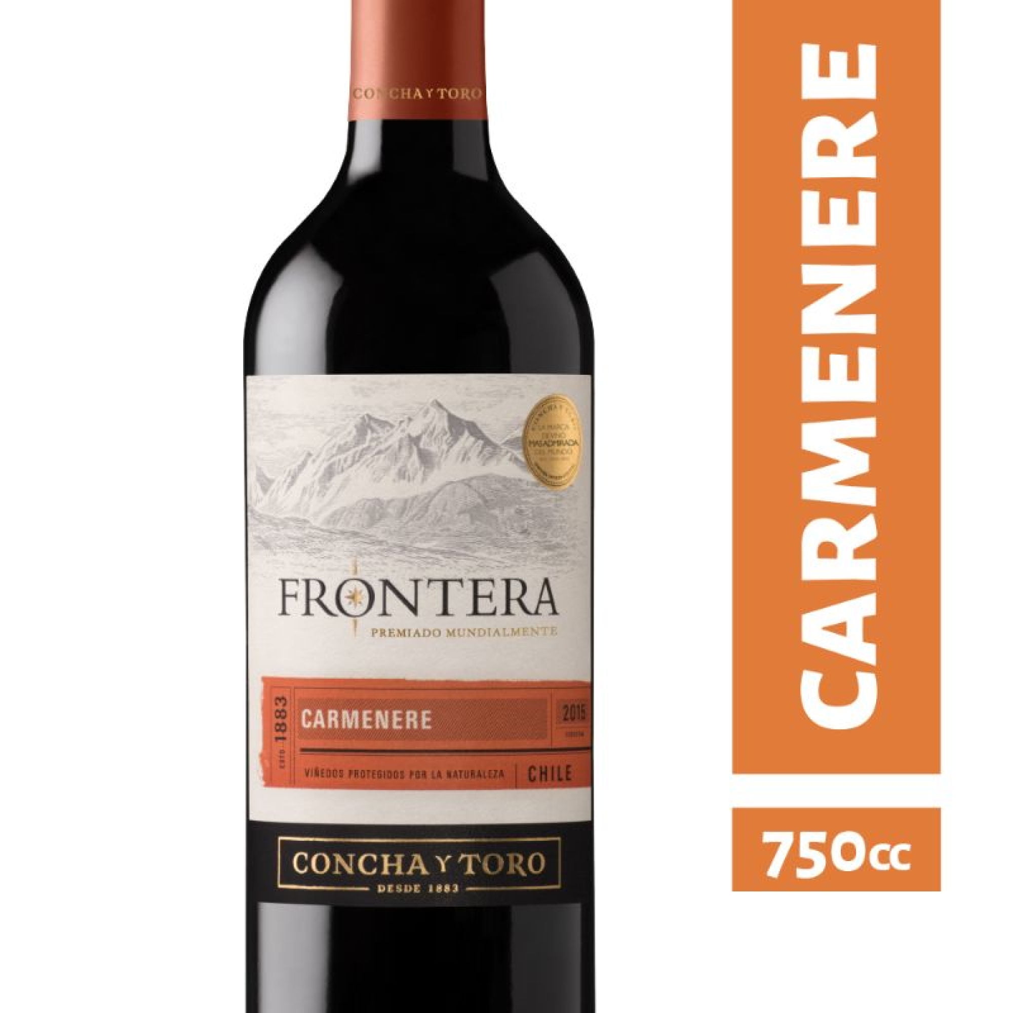 Vino Carménère Botella 750 mL Frontera