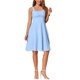 thumbnail image 1 of INSPIRE CHIC Vestido sin mangas de cuadros para mujer, vestido vintage de cuadros, fruncido, línea A, fluido, midi, azul, talla S, 1 of 6