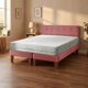 thumbnail image 1 of Cama Europea Zen Best 2 Plazas 190 Cm Colchon Espuma Con Funda Velvet Palo Rosa + Respaldo, 1 of 4