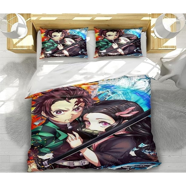 Ne-Zuko- Anime- Duvet Cover- 3 Piece Bedding -SetTeen- Anime-Comfortable Cover Set -Super Soft -Duvet Cover with Pillowcase -