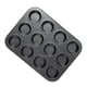 thumbnail image 1 of Molde Para Muffins, 12 Cavidades, Cupcakes Caseros, Molde Para Muffins Para Postres, Fiestas Navideñas, Negro, 1 of 3