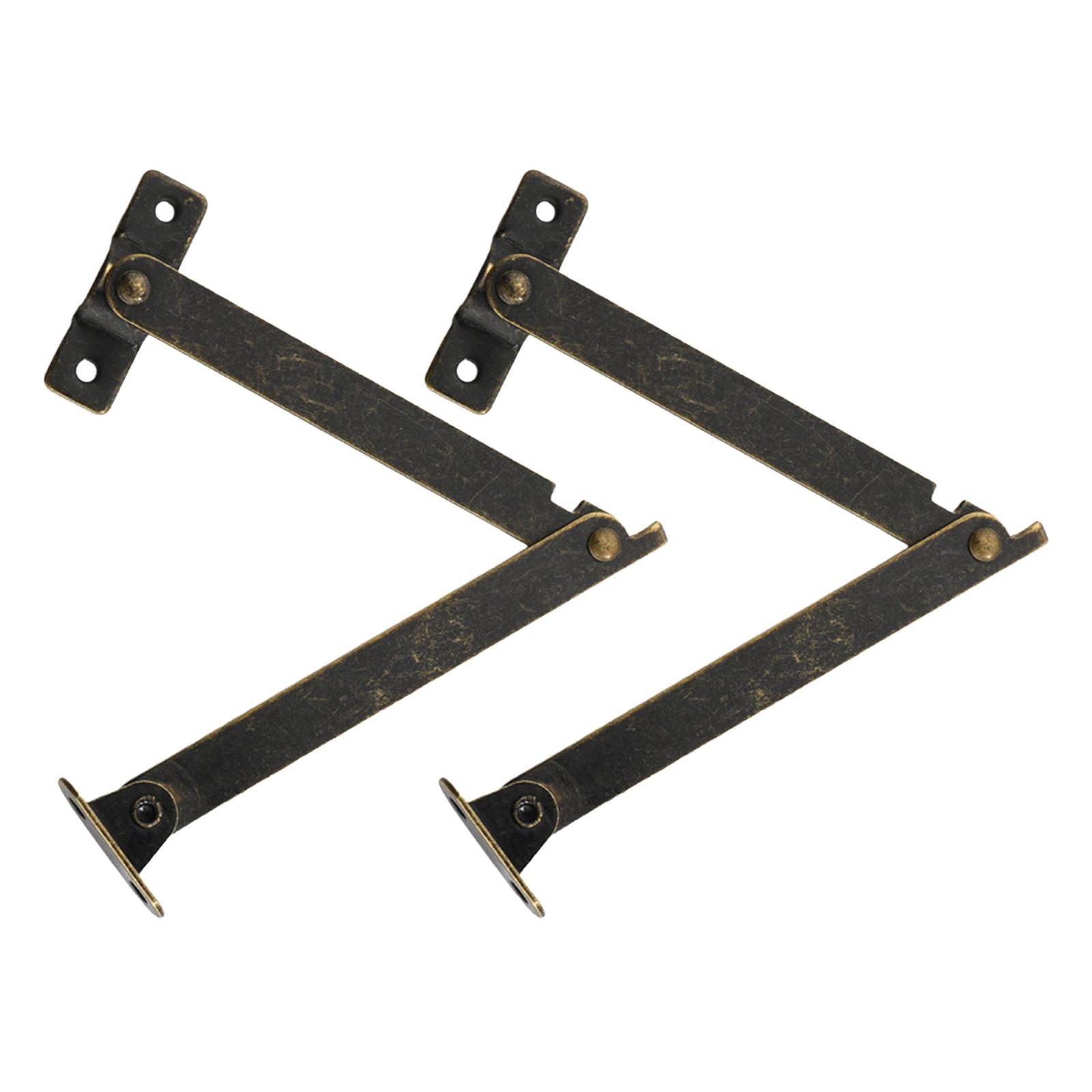Magideal - 2 Piezas De Bisagras De Soporte De Tapa, Soportes De Elevación De Metal De Alta Resistencia De Bronce Antiguo Para Armario, Caja De Regalo, Caja De Jo 195 Mm