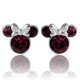 thumbnail image 4 of Pendientes de tuerca de Disney con piedra natal de Minnie Mouse en febrero para mujer, 4 of 6