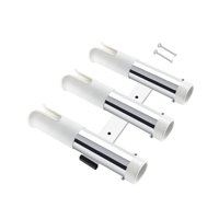 Magideal - Soporte Para Caña De Pescar De 3 Tubos, Herramienta De Pesca, Regalo Para Padre, Soporte Ligero Para Caña De Pescar Para Barco, Camión, Marino, Dormit Blanco