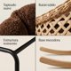 thumbnail image 4 of Sillon Mecedor Silla Mecedora Sitial Moderna Base Rattan Xl Marrón, 4 of 8