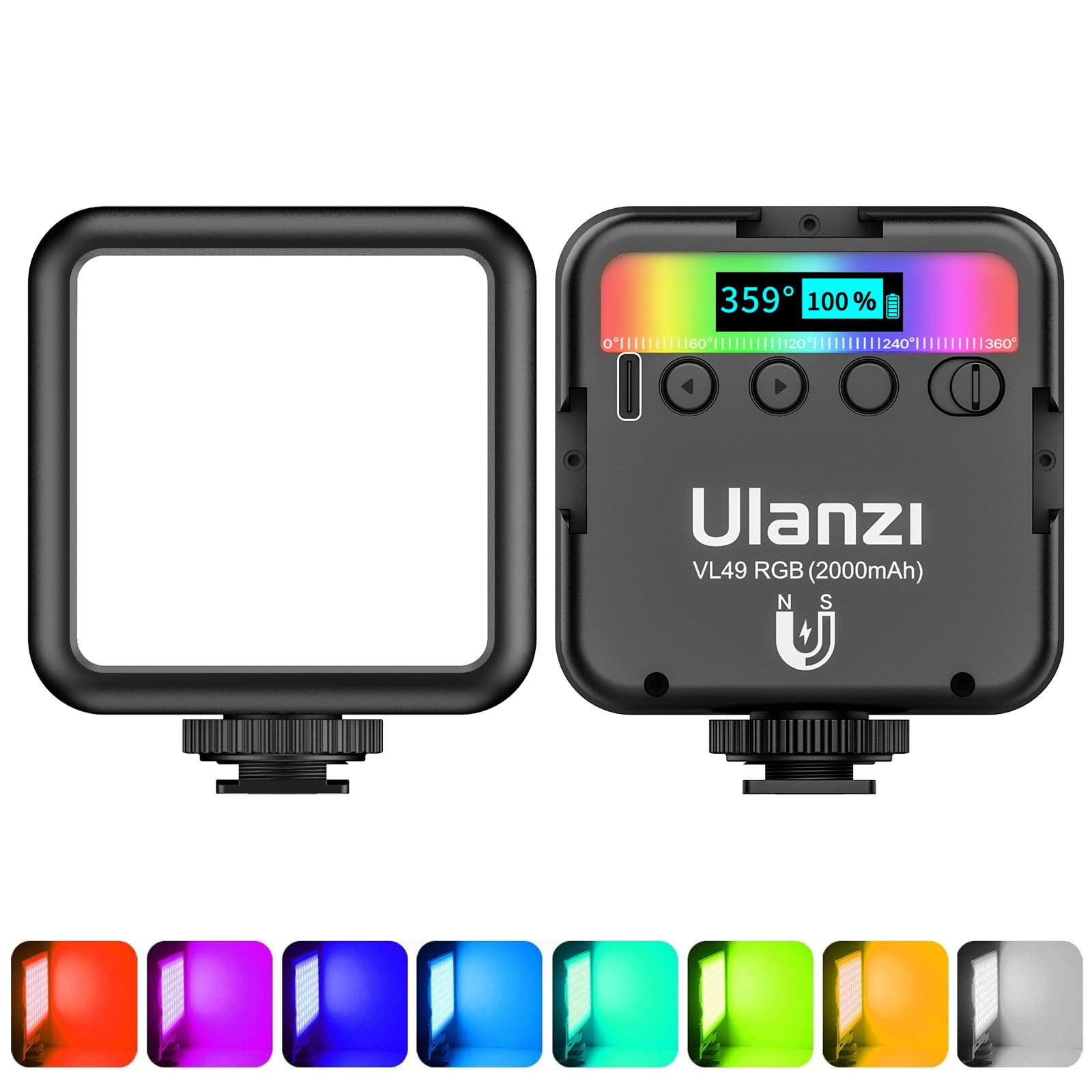 Luces De Vídeo Ulanzi Vl49, Cámara Led Rgb, 2000 Mah, Recargable