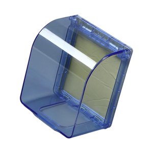 Magideal - Cubierta Protectora De Salida Autoadhesiva, Caja Antiaplash, Cubierta De Enchufe Impermeable Para Placa De Interruptor De Toma De Corriente De Baño Al , Azul Transparente