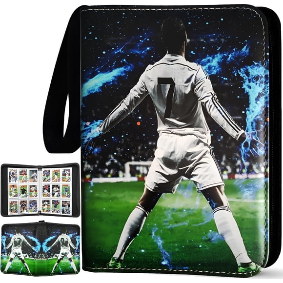 Álbum para tarjetas coleccionables de fútbol Welcomeella, 900 bolsillos con fundas