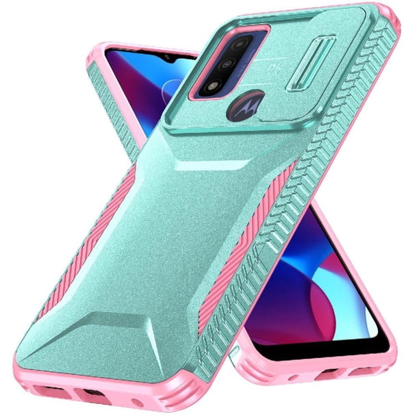 Funda Resistente para Motorola Moto G Play 2023 con Tapa Deslizante y Protección Militar Verde