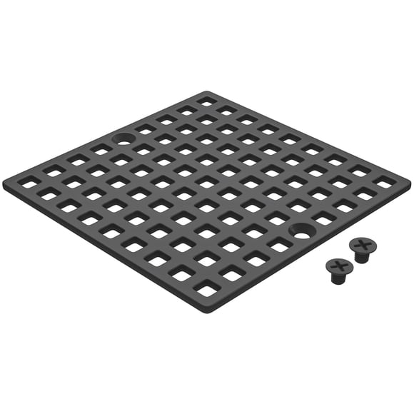 Cubierta para desagüe de ducha Yaseingoo 9,9 x 9,9 cm negro mate