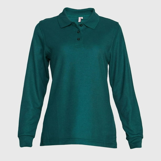 Polera Pique Tc Ml Mujer verde XS