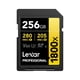 thumbnail image 1 of Tarjeta de Memoria Lexar 256GB 1800x SDXC UHS-II 280/250MBS V60 4K Gold, 1 of 2