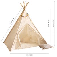 Playvibe - Tienda Tipi Infantil Para Niños - Con Cadena Ligera | Tienda Tipi Para Niños | Tienda De J