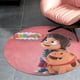 thumbnail image 4 of Kazoops Alfombra Redonda de Felpa Coral, Antideslizante, No Desprende Pelusas, Lavable y Duradera para Salón, Dormitorio y Habitación de Niños 60cm, 4 of 6