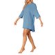 thumbnail image 4 of INSPIRE CHIC Conjunto de salón de punto acanalado para mujer Camiseta de manga corta de gran tamaño y pantalones cortos de ciclista de cintura alta Conjunto suave de dos piezas verano 3XL Gris Azul, 4 of 6