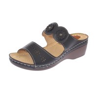 Vía Franca - Sandalia Confort Negro Modelo Italiano