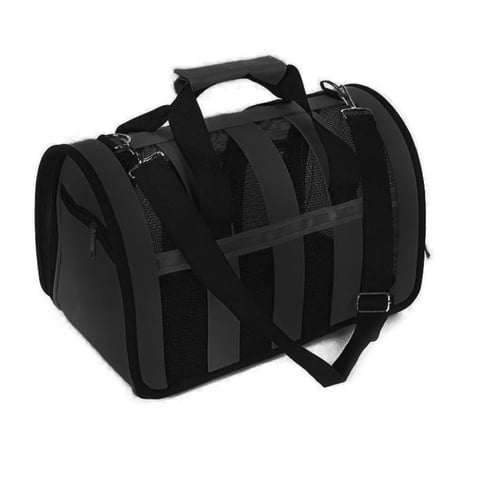 Importclick - Bolso Transporte Mascotas Negro 34X24X23 Cm