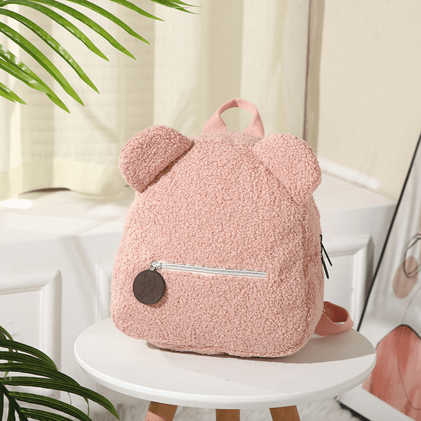Personalized Embroidered Toddler Backpack Bag Lightweight Plush Bear Bag Kids Custom Name Backpack Gift for Boys Girls Ladies