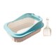 thumbnail image 2 of Bandeja De Arena Para Gatos Para Gatos De Interior, Bandeja De Arena Para Gatos Portátil Con Parte Superior Abierta, Azul, 2 of 5