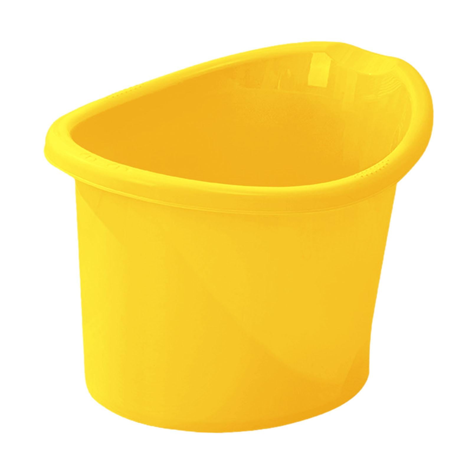 Magideal - Cubo De Ducha Para Bebé, Cubo De Bañera Para Bebé, Asiento De Baño, Base Antideslizante, Cubo De Baño Para Bebés De 0 A 7 Años Amarillo