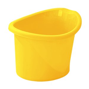 Magideal - Cubo De Ducha Para Bebé, Cubo De Bañera Para Bebé, Asiento De Baño, Base Antideslizante, Cubo De Baño Para Bebés De 0 A 7 Años Amarillo
