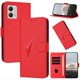 thumbnail image 1 of Funda Cartera Fibra de Carbono para Motorola MOTO G53 con Soporte y Cierre Magnético Rojo, 1 of 6