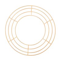 Magideal - Marco De Corona De Alambre De Metal, Aro De Corona Navideña, Anillos De Corona Redondos Para Fiesta De Año Nuevo, Vacaciones, Acción De Gracias, Decor Oro 35Cm