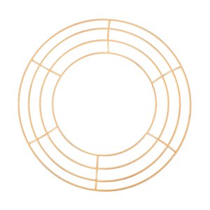 Magideal - Marco De Corona De Alambre De Metal, Aro De Corona Navideña, Anillos De Corona Redondos Para Fiesta De Año Nuevo, Vacaciones, Acción De Gracias, Decor Oro 35Cm