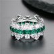 thumbnail image 3 of Anillos de Boda de 2 Tonos para Mujer CZ Hielo Triturado Anillos de Compromiso Eternidad Anillo de Cóctel Llamativo de Plata Esterlina 925 Talla 5-10, 3 of 7