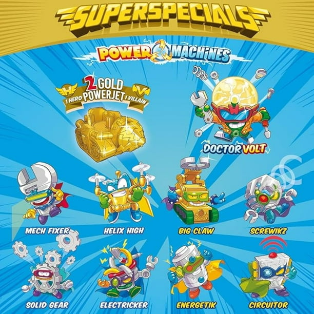 Superzings Lata Dorada Series 7 Power Machines , Figuras