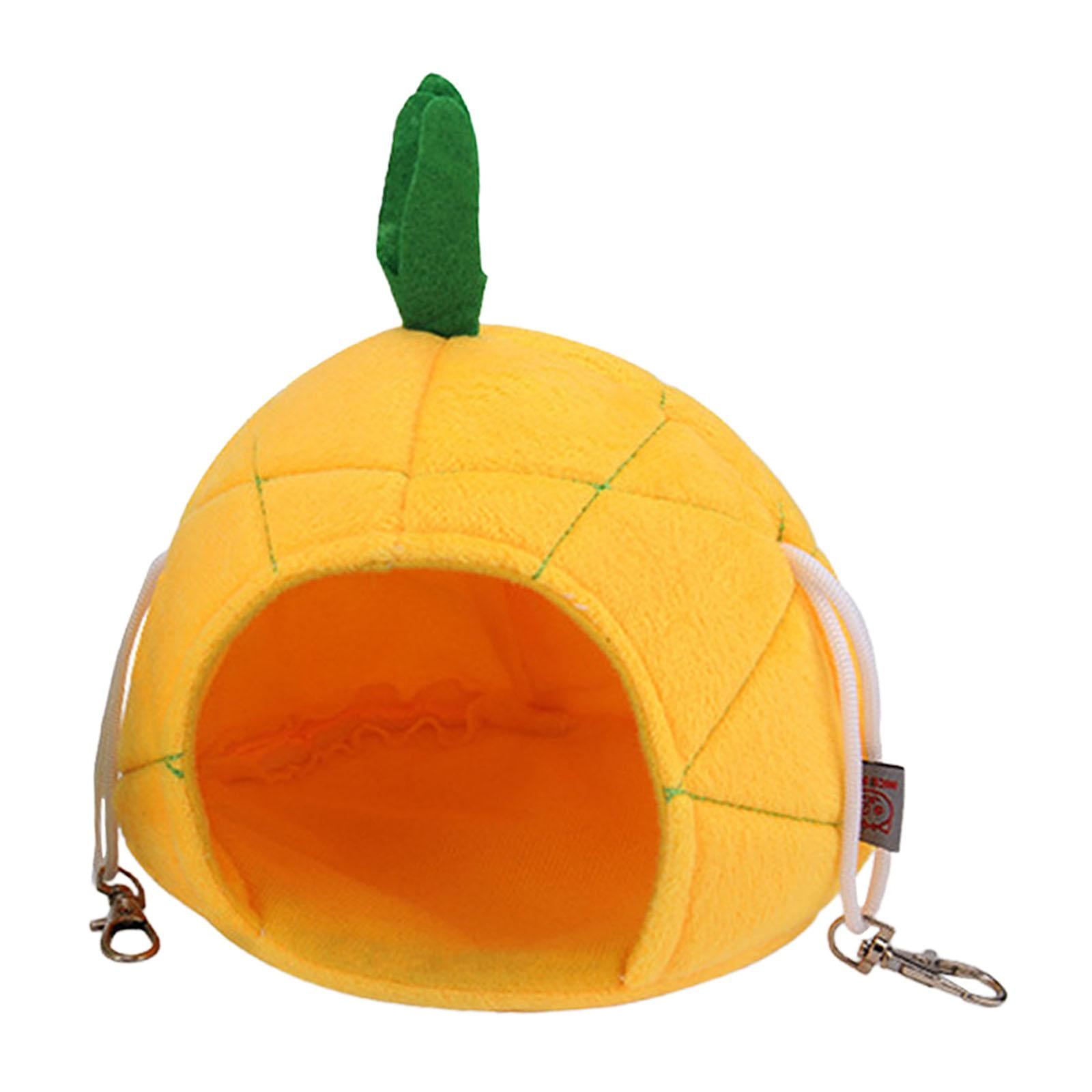 Magideal - Cama Colgante Para Hámster, Hamaca De Juguete, Cama Cálida Para Conejillo De Indias, Cabaña Para Hámster, Nido Para Dormir Para Ardilla, Erizo, Animal Piña Amarilla