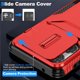 thumbnail image 2 of Funda Resistente para Motorola Moto G Stylus 2025 con Tapa Deslizante y Protección Militar Rojo, 2 of 5