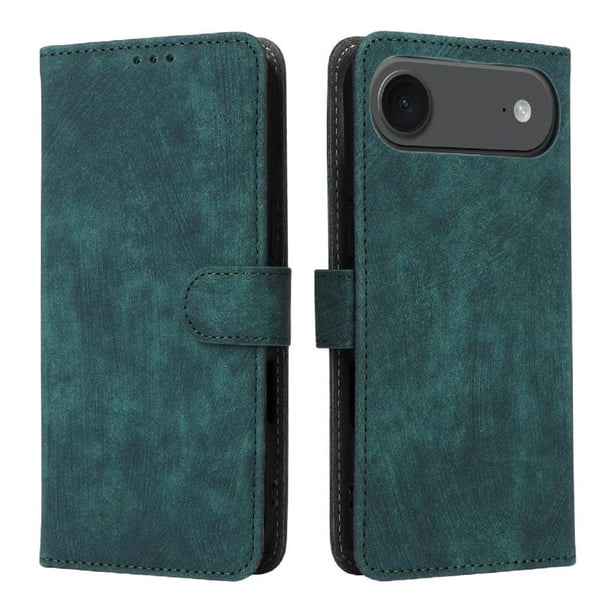 Funda Billetera para iPhone Air con Soporte - Cartera de Cuero con Ranuras Verde