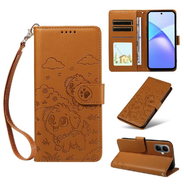 Funda Billetera FOXDOCK Compatible con Infinix Smart 10 4G, Diseño Perrito Tierno, Ranuras para Tarjetas y Soporte Plegable