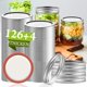 thumbnail image 1 of Tapa para conservas Aliggbent, 130 piezas, boca ancha, 86 mm, plateada, 1 of 7