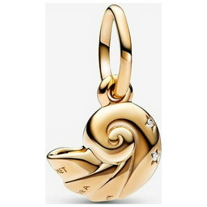 Dije Colgante Pandora Disney La Sirenita Concha Encantada Oro 14K