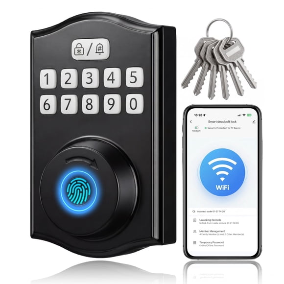 Cerradura Inteligente RUIKANG POWER Wi‑Fi con Huella Dactilar y Entrada sin Llave