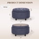 thumbnail image 2 of Otomana redonda de tela COLAMY con tapa reversible, 2 of 9