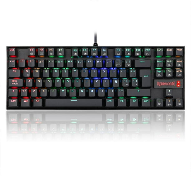 Teclado Gamer Redragon Kumara K552 RGB Mecanico Blue Switch Español